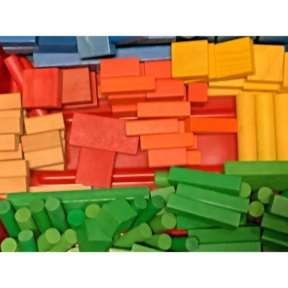 Vintage TC Timber Wood Maple Blocks Huge Block Building Set 140+ Pieces